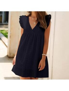 Eyelet Mini Dress